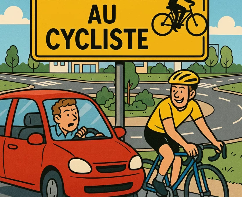 les accidents impliquant des cyclistes dans les giratoires