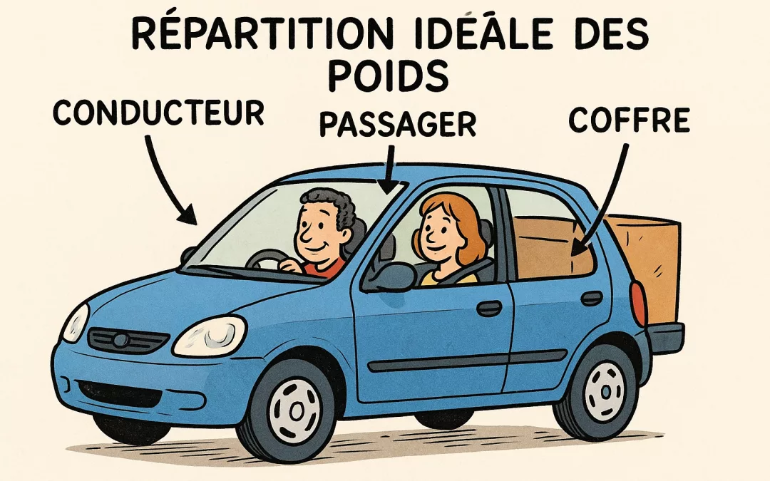la répartition des poids dans le véhicule