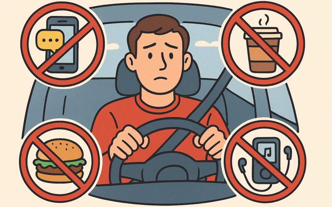 les distractions à éviter au volant