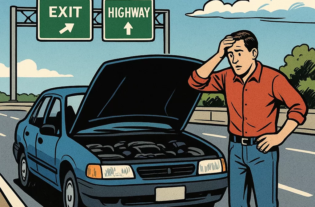 comment gérer une panne de voiture sur la route