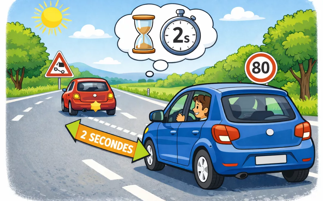 Respecter la distance de sécurité en voiture