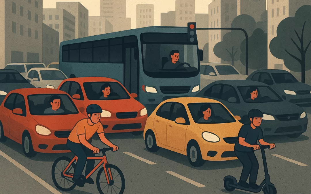 la conduite dans les embouteillages