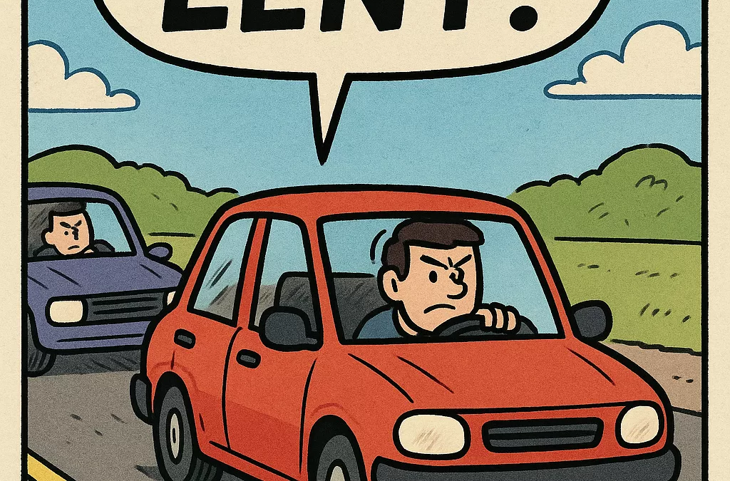 rouler trop lentement sur la route