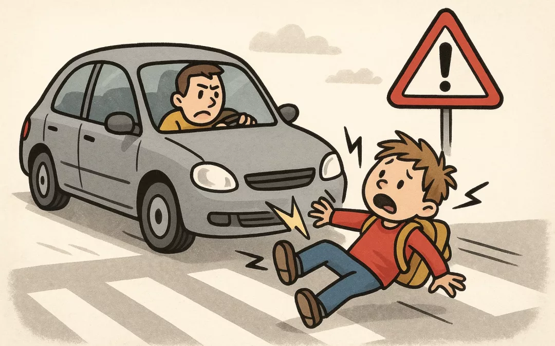les accidents de la route liés avec des enfants