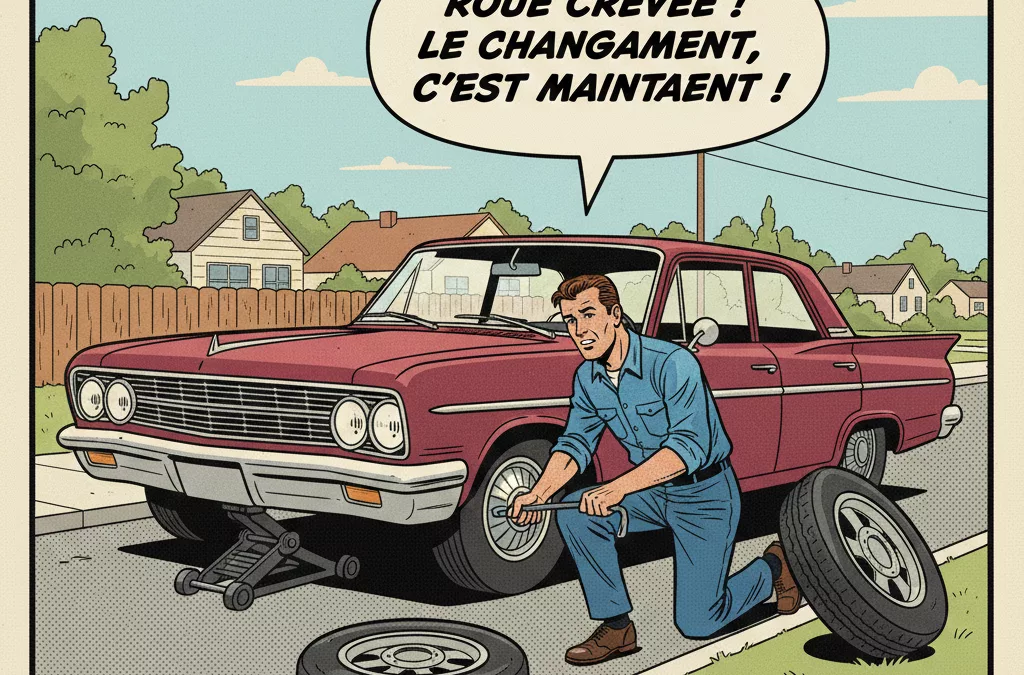 comment réagir face à une crevaison de pneu