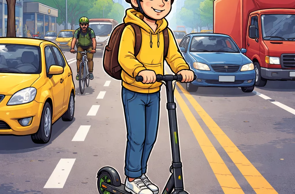 Partager la route avec les trottinettes