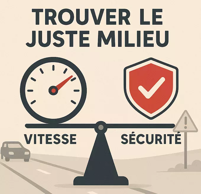 trouver le juste milieu entre vitesse et sécurité sur la route