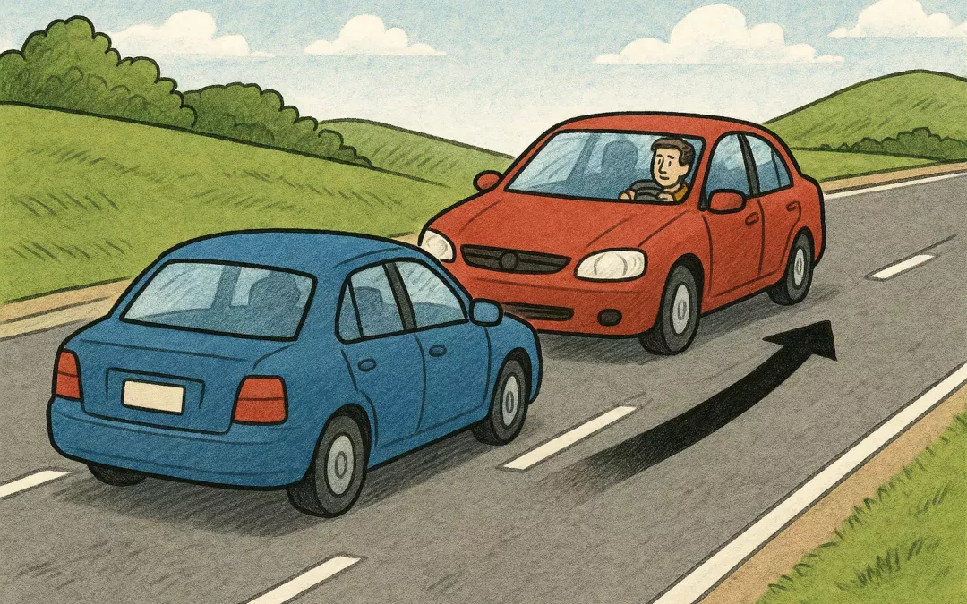 les moments opportuns pour dépasser un véhicule