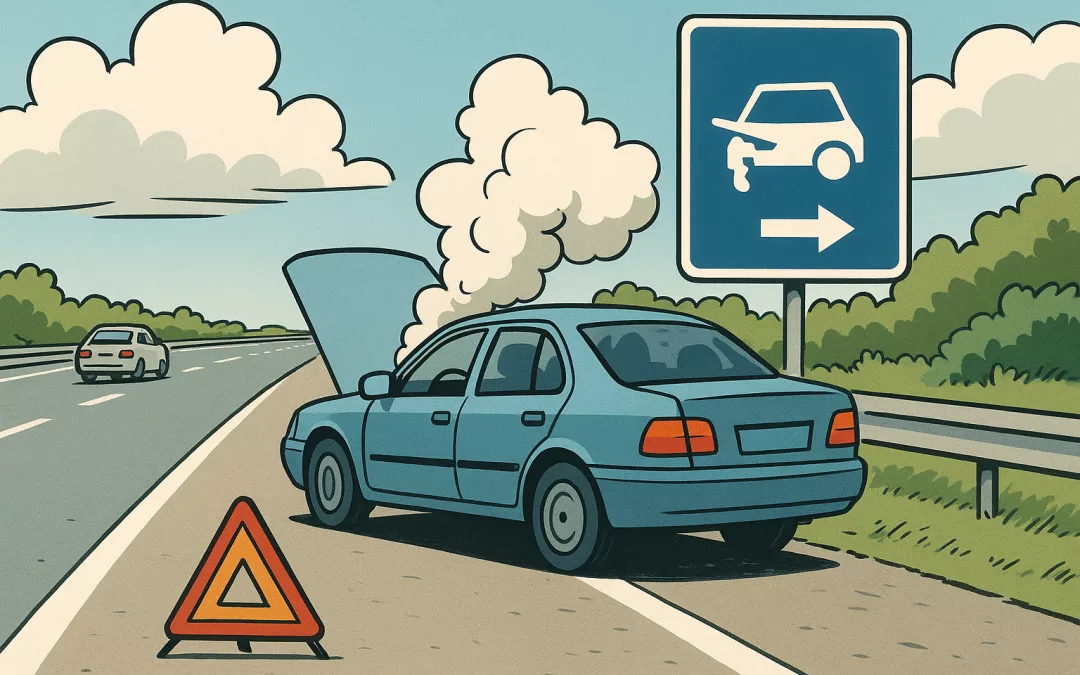 utiliser la bande d'arrêt d'urgence sur l'autoroute