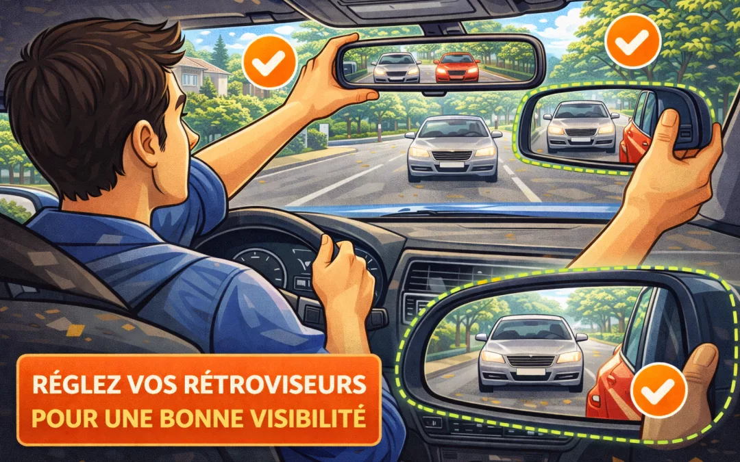 ajuster ses rétroviseurs pour faciliter la visibilité