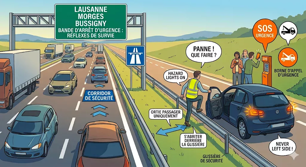 Bande d&rsquo;arrêt d&rsquo;urgence : Comment réagir en cas de panne sur l&rsquo;autoroute